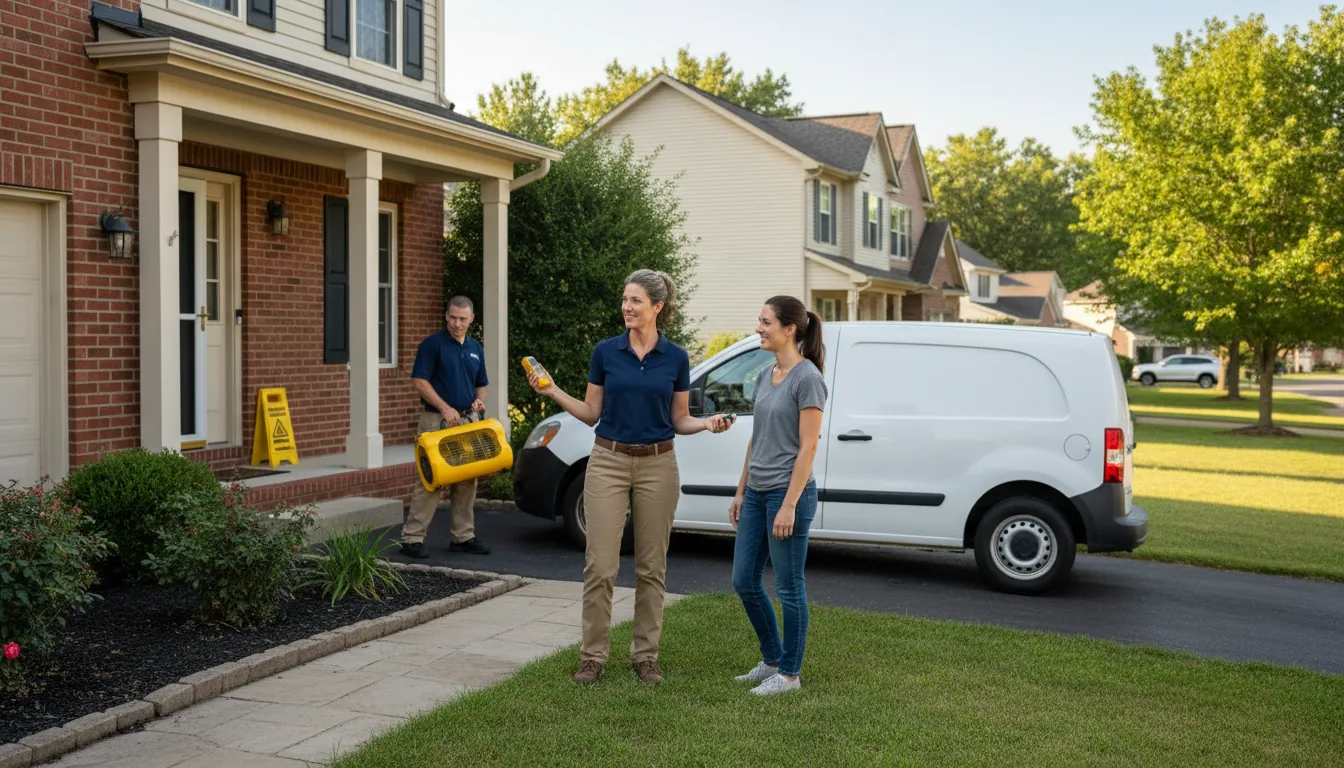 Residential water damage restoration in Mabscott, WV